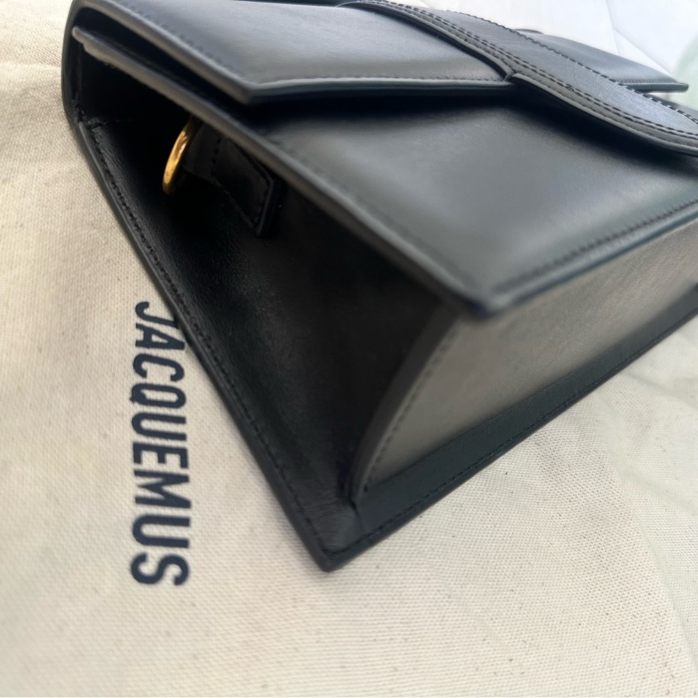 Jacquemus, The Grande Bambino, Black Leather Crossbody, Satchel Handbag 🖤 - Picture 8 of 10